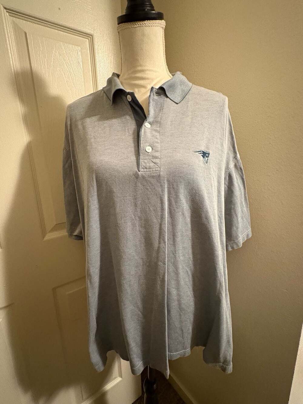 Vintage Reebok NFL New England Patriots Owners Collection Polo Shirt Mens Size L